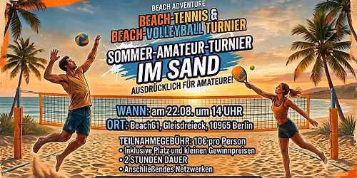 Beach Volleyball & Beach Tennis Amateur Turnier im Beach 61