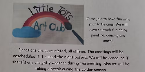 April's little tots art club meeting 