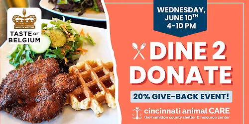 20% Give Back Night at Taste of Belgium\ud83c\udde7\ud83c\uddea\ud83d\udc3e