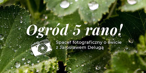 \ud83d\udc41\ufe0f\ud83c\udf3a Ogr\u00f3d pi\u0105ta rano! | spacer fotograficzny z Jaros\u0142awem Delug\u0105
