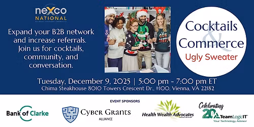 Cocktails & Commerce - Ugly Sweater NoVa Edition