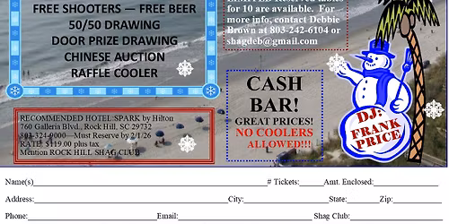 WINTER BEACH BLAST REUNION - HOSTED BY ROCK HILL SHAG CLUB