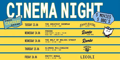 Outdoor Cinema - 5 editions: 23-26\/06