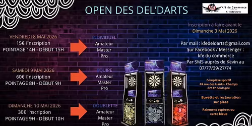 Open des Del\u2019darts du kfe du commerce 