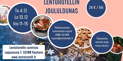 Lentohotellin joululounas