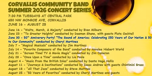 Summer 2026 Concert Series