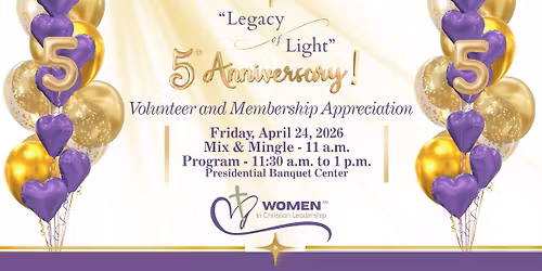 5th Anniversary!  Volunteer and Membership Appreciation