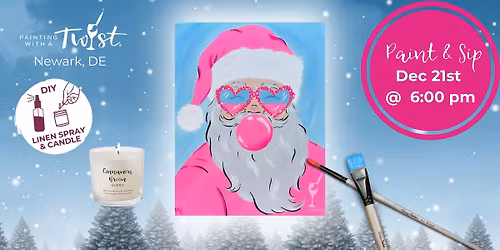Sunday Paint & Sip \u2013 Creative Fun in Newark, DE - Santa "Double Bubble" Claus
