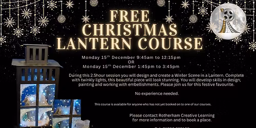 FREE Winter Scene Christmas Lantern