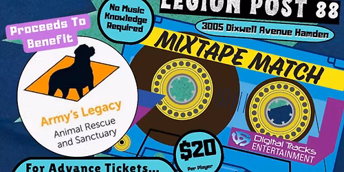 Mix Tape Bingo for Army\u2019s Legacy Animal Rescue & Sanctuary