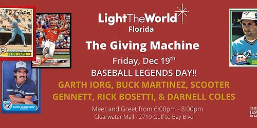 Baseball Legend Meet & Greet @ the Giving Machine Clearwater