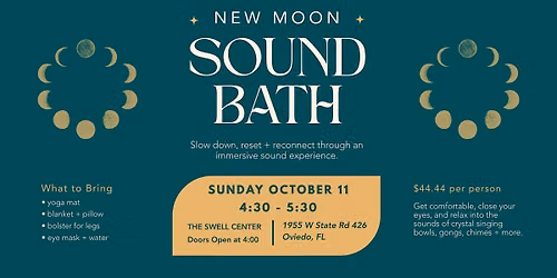New Moon Sound Bath | Sunday October 11 @ 4:30pm