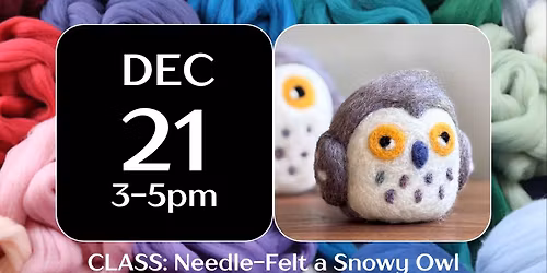 Class: Needle-Felt a Snowy Owl