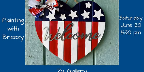 Painting with Breezy - Patriotic Heart