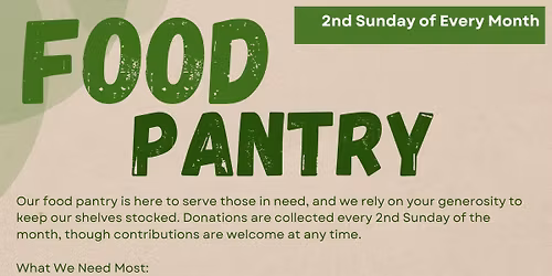 Monthly Food Pantry Collection