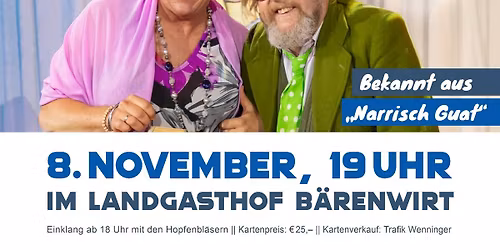 Willie und Andi - lustiger Kabarett-Abend beim B\u00e4renwirt