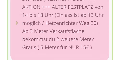 Swenne\u2019s Flohmarkt in Weiden auf dem ALTEN Festplatz ( Freitag 14 - 18 Uhr )