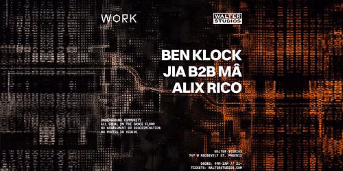 WORK: Ben Klock at Walter Studios