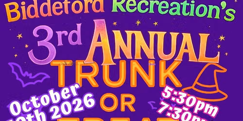 3rd Annual Trunk or Treat Hosted by Biddeford Recreation!
