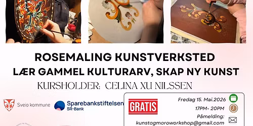 SVEIO 15.MAI: GRATIS ROSEMALINGVERKSTED FOR BARN OG UNGDOM I SVEIO! \ud83c\udfa8