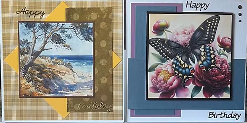 6 X 6 CARDS USING 'CARD TEMPLATES'' - \u00a316\/\u00a318 per person - Starts at 10.30am
