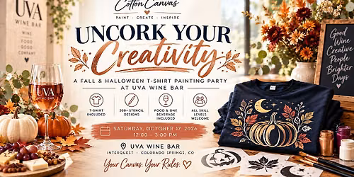 Uncork Your Creativity: Fall T-Shirt Painting Party at UVA Wine Bar