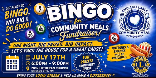 BINGO! Community Meals Fundraiser