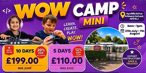 Aycliffe Drive Primary School Summer WOW Camp (27th - 31st July)