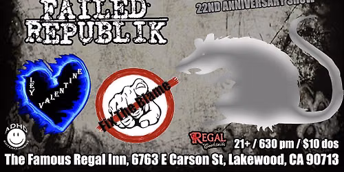 ADHD Entertainment Limited Summer Showcase #1 DAYS IN RUIN, SPLNTR, ROUS, FAILED REPUBLIK
