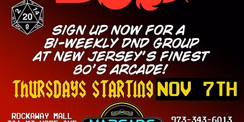 Dungeons and Dragons campaign and arcade night!