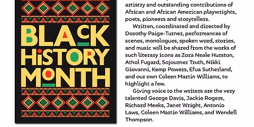 Africa to America: A Black History Celebration with The Rockford Reader's Theatre