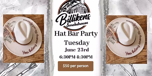 Hat Bar Party at Billiken's Smokehouse