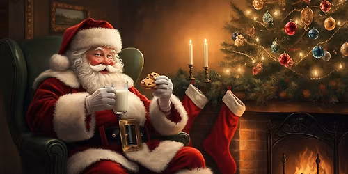 Pizza with Santa