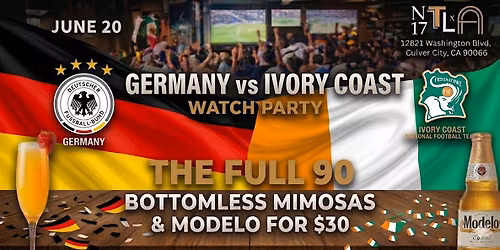 \u26bd\ufe0f Germany vs Ivory Coast Watch Party \u2014World Cup 2026|N17 The Lane