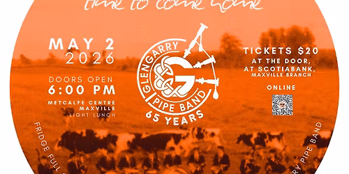 The Glengarry Pipe Band 65th Anniversary Reunion & Fundraiser