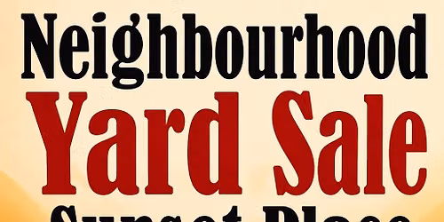 Neighbourhood Yard Sale