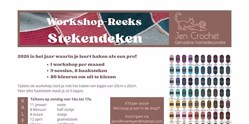 WORKSHOP-reeks Stekendeken haken