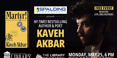 **Sold Out** Spalding University presents bestselling author Kaveh Akbar