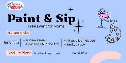 Fatima's Heart: June Paint and Sip