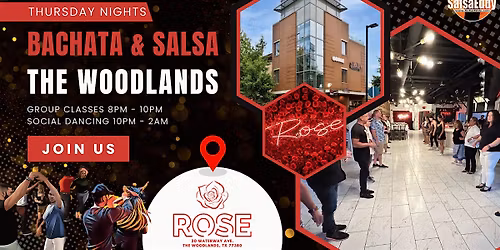 Thursday 2026: Bachata & Salsa Night In The Woodlands! \u2728