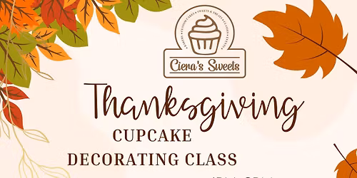Thanksgiving Cupcake decorating class