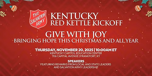 Kentucky Red Kettle & Angel Tree Kickoff 2025