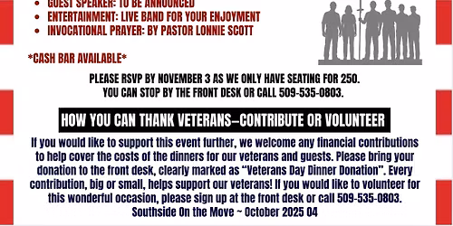 13th Annual Veteran\u2019s Dinner