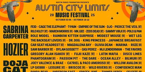 2026 Austin City Limits Festival - Sunday at Zilker Park