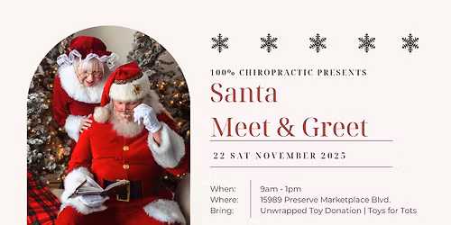 Santa Meet & Greet at 100% Chiropractic
