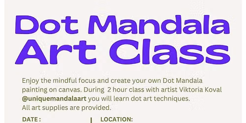 Dot Mandala Art Class 