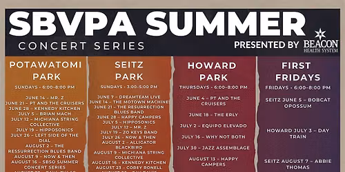 Seitz Park Summer Concert Series — Seitz Park: 316 E. Colfax Ave, South Bend, IN 46617