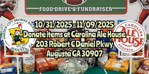 Garden City Browns Backers Food Drive!