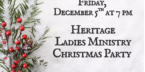 Ladies Ministry Christmas Party