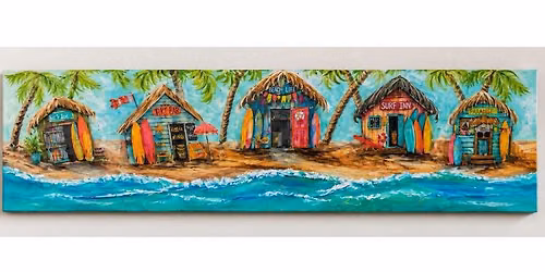 "Surf City" 36x12 Acrylics Workshop